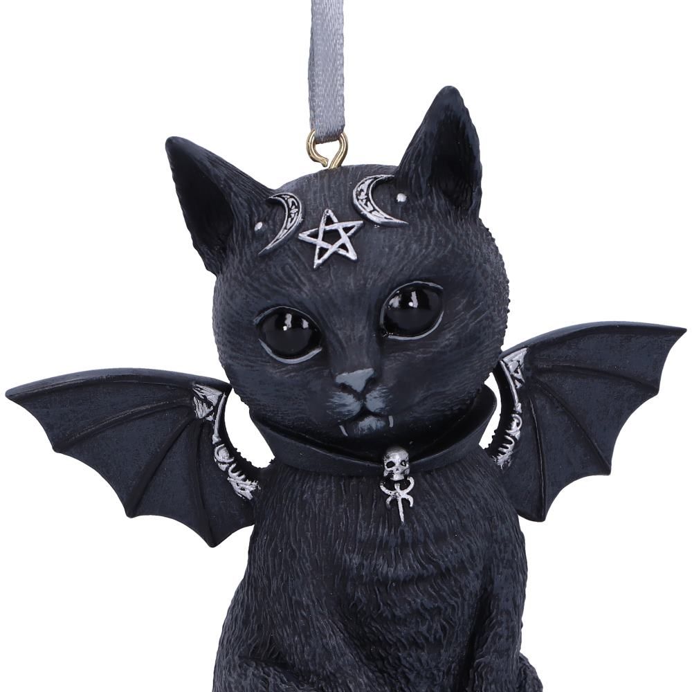 Malpuss sort flagermus kat hængende dekorativt ornament