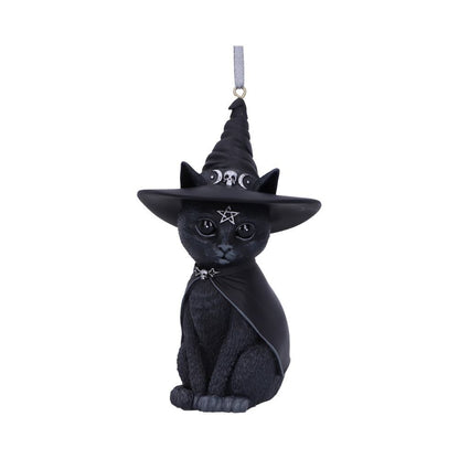 Purrah Black Witch Cat Hanging Decorative Ornament