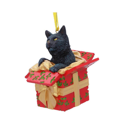 Lisa Parker Present Cat Hanging Ornament