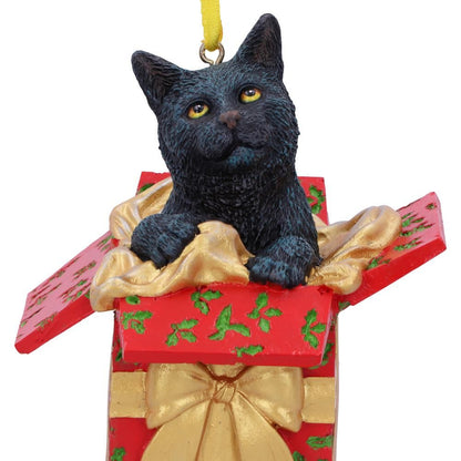 Lisa Parker Present Cat Hanging Ornament