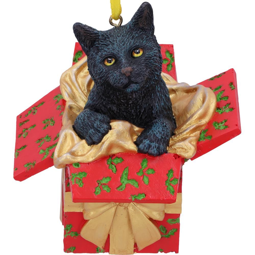 Lisa Parker Present Cat Hanging Ornament