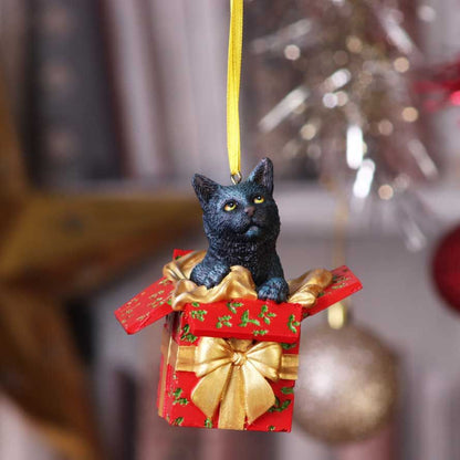 Lisa Parker Present Cat Hanging Ornament