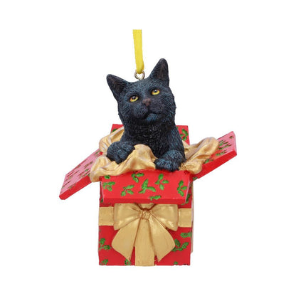 Lisa Parker Present Cat Hanging Ornament