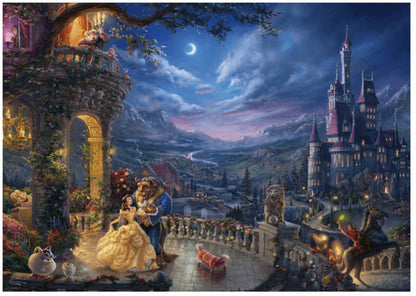 Beauty and the Beast Dancing in the Moonlight by Thomas Kinkade, 1000 Piece Puzzle