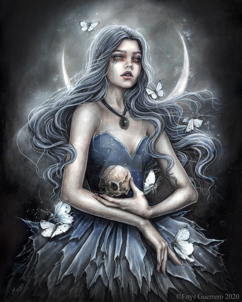 Blauwe middernacht door Enys Guerrero, Fine Art Print