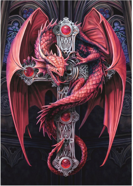 Gothic Protector by Anne Stokes, Fleece Blanket