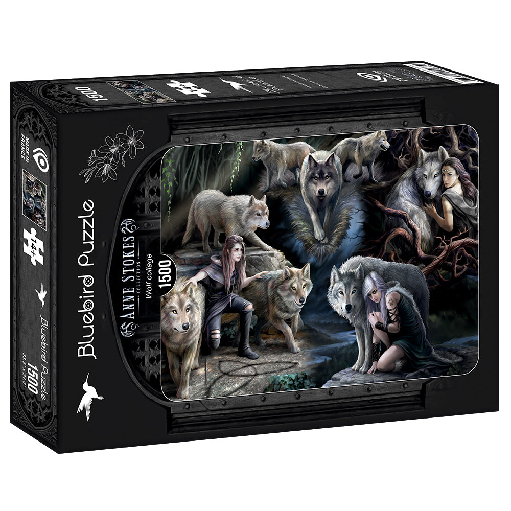 Wolf Collage by Anne Stokes, 1500 Piece Puzzle