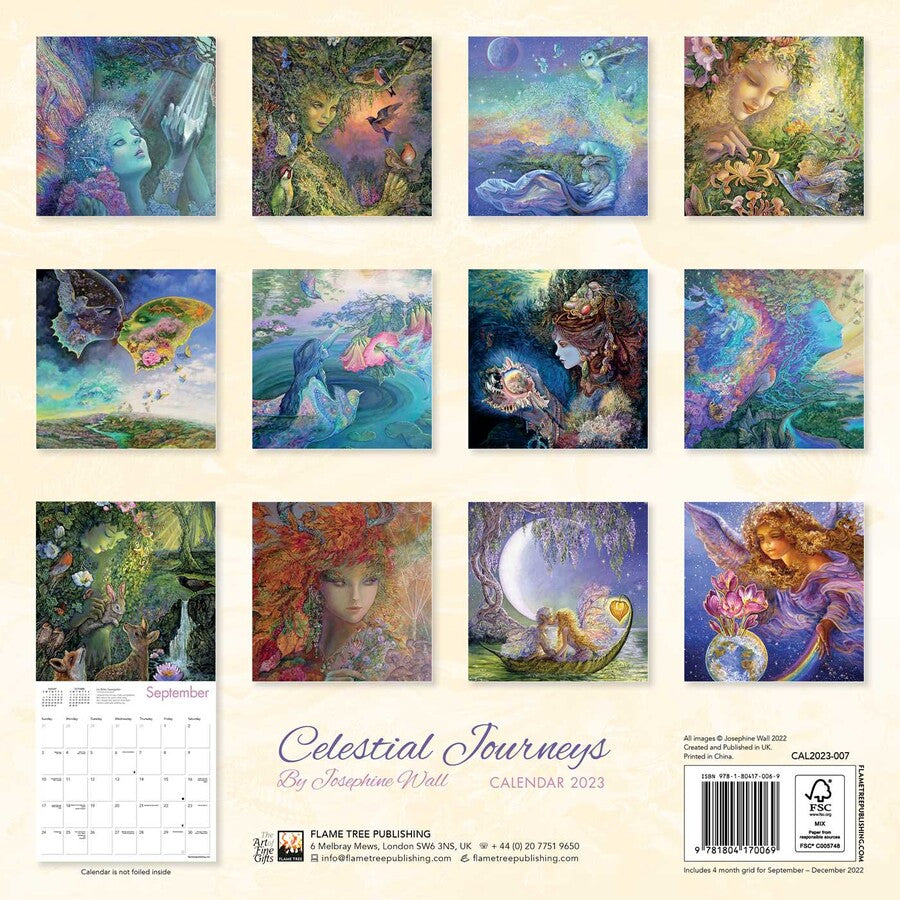 Celestial Journeys af Josephine Wall Wall Calendar 2023 (kunstkalender) 
