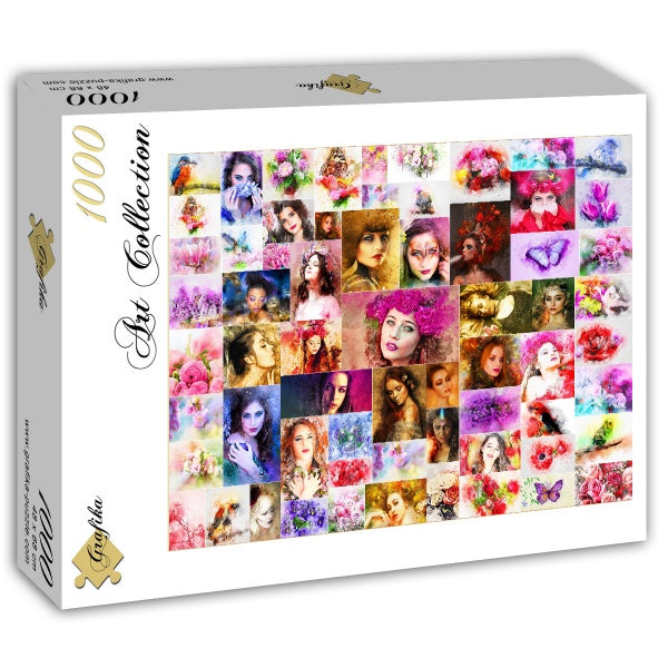 Collage - Vrouwen van Grafika, puzzel van 1000 stukjes