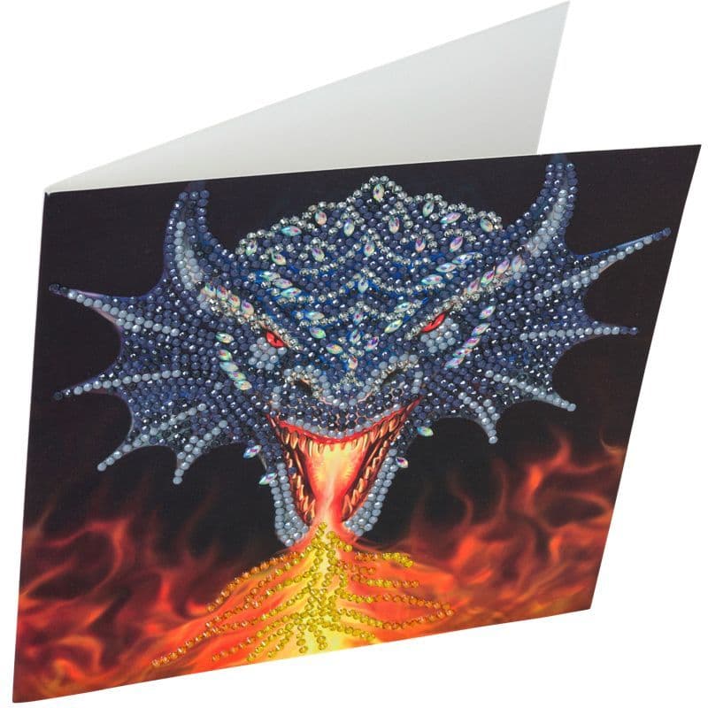Krystalkunstkortsæt Dragon Fire Head af Anne Stokes
