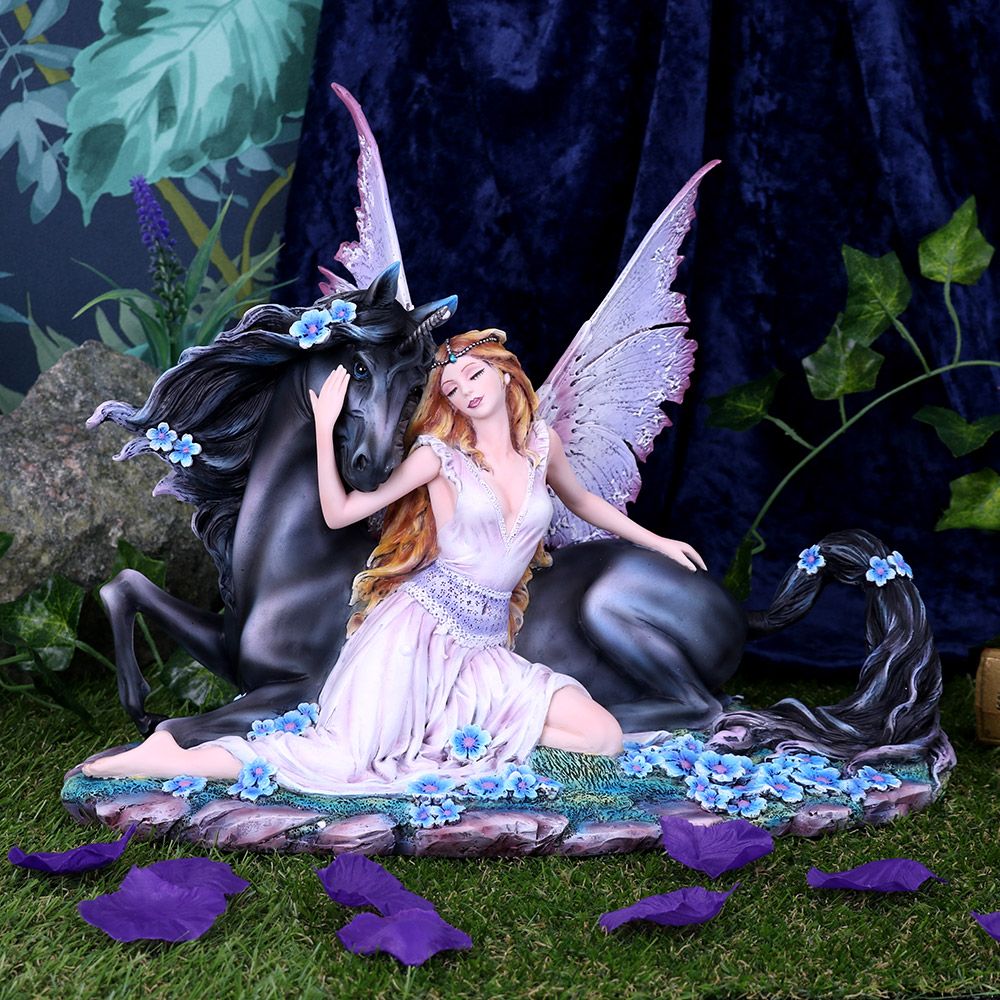 Spirit Bond Purple Pink Unicorn Fairy Companion Figurine