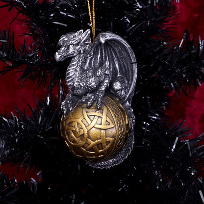 Balthazar Festive Hanging Dragon Ornament