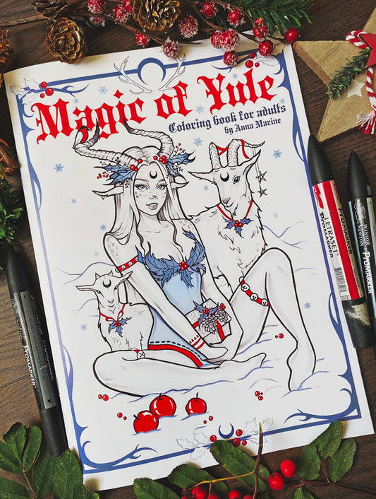 Magic of Yule by Anna Marine, Coloring Book