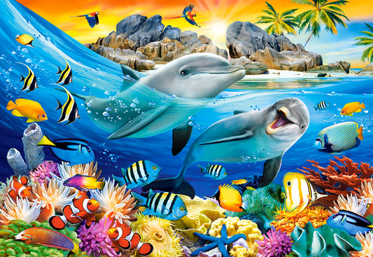 Dolfijnen in de tropen door Howard Robinson, puzzel van 1000 stukjes