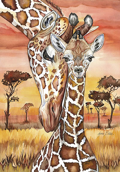 Giraffe af Lynn Bean, 500 brikker puslespil