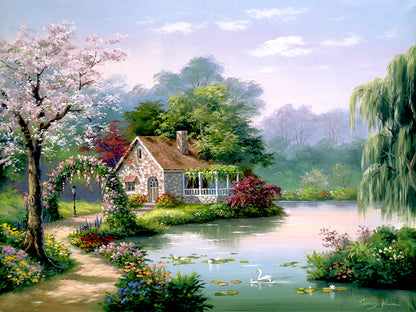 Arbor Cottage by Sung Kim, 260 Piece Puzzle