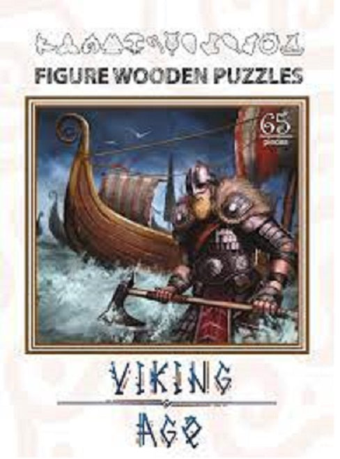 Vikingtijd van Bambytoys, houten puzzel van 65 stukjes