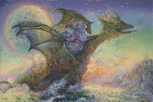 Dragon Ship - Josephine Wall -Poster