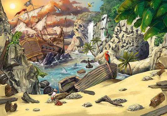 Afslut Puzzle Kids, Pirates Adventure af Alexander Jung, 368 brikkers puslespil
