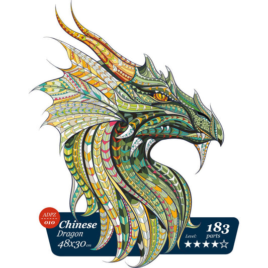 Chinese Dragon Wood 183 piece Puzzle by Wizardi