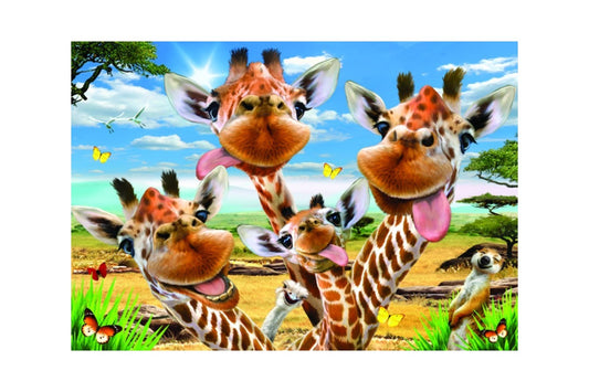 Giraffe Selfie af Howard Robinson, 500 brikker puslespil