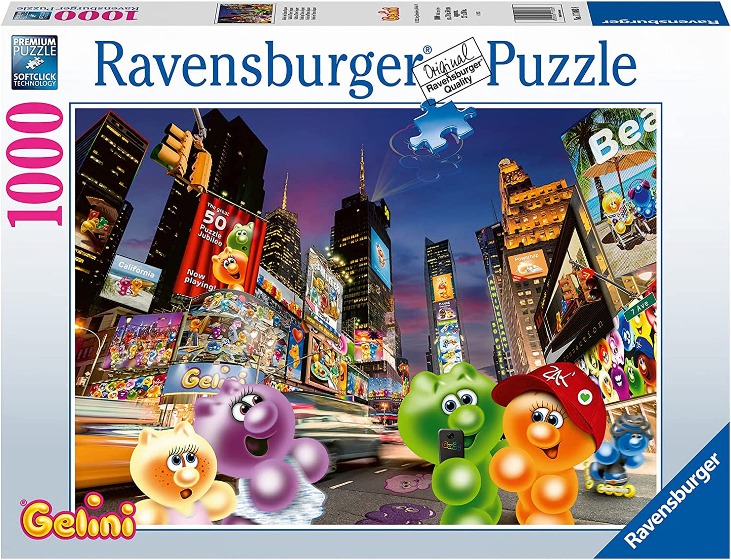 Ravensburger: Gelini Time Square door Jorg Zahradniceck, puzzel van 1000 stukjes