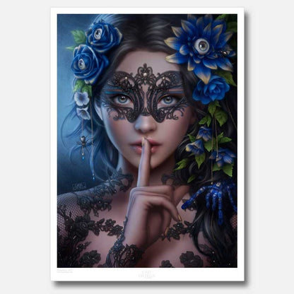 Got a Secret by Cris Ortega, Embellished Fine Art Print