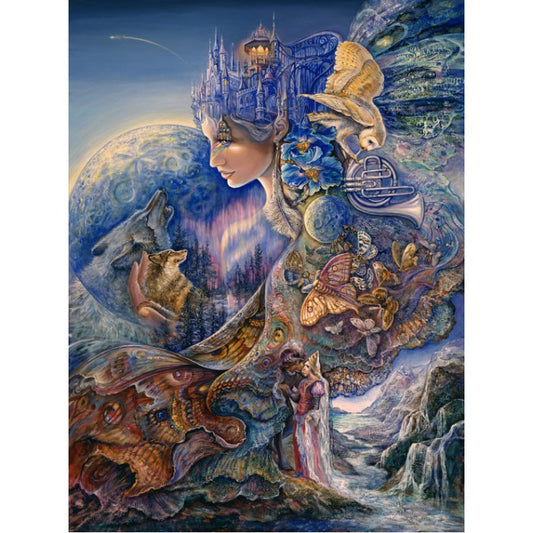 Once in a Blue Moon af Josephine Wall, Mounted Print