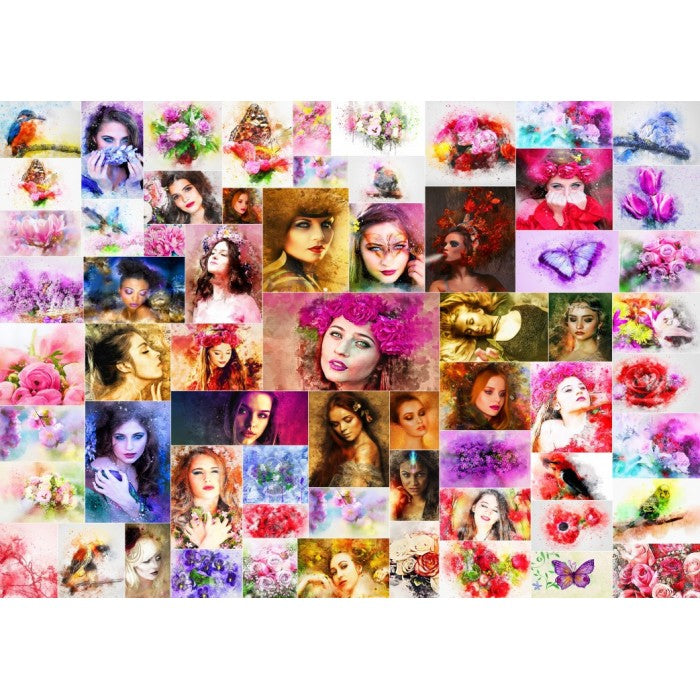 Collage - Vrouwen van Grafika, puzzel van 1000 stukjes