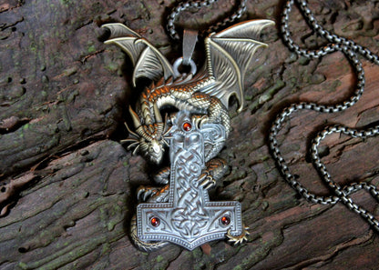 Mjolnir by Anne Stokes, Pendant