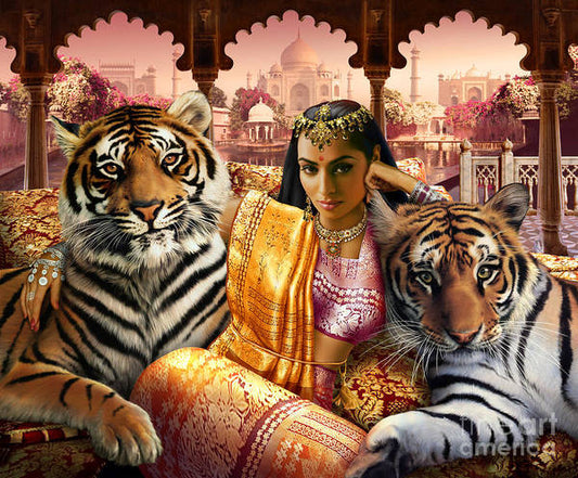 Indian Princess van Andrew Farley, puzzel van 1000 stukjes goud geëtst