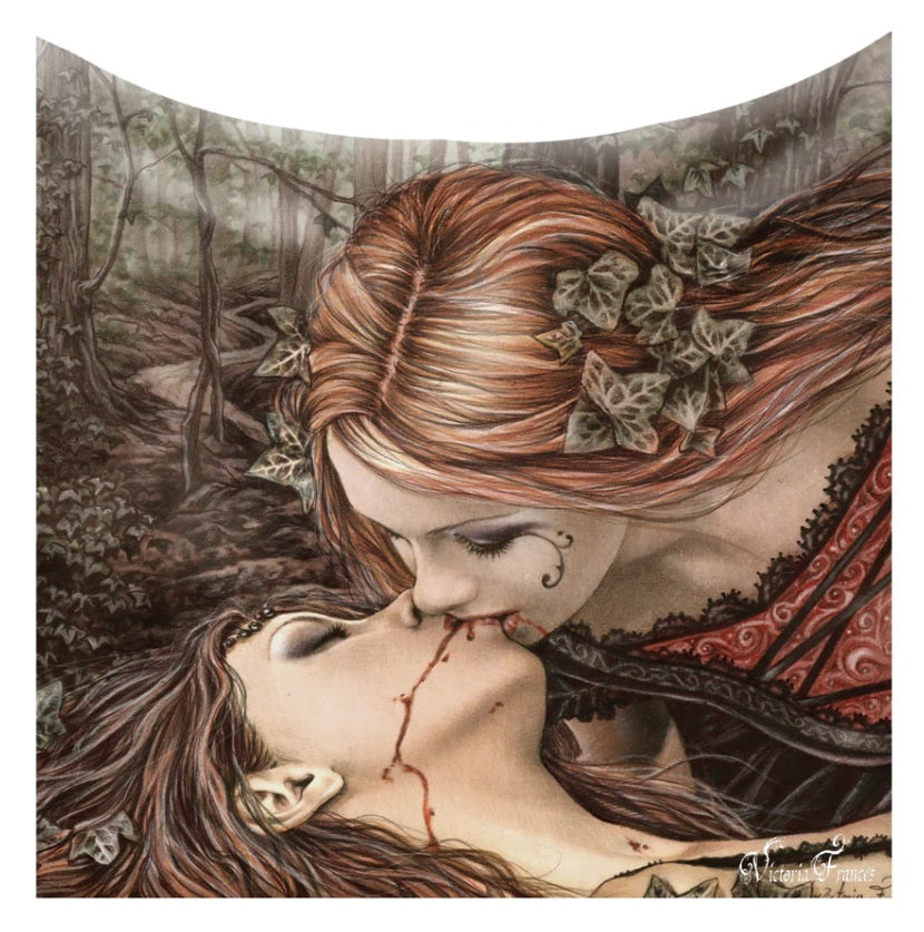The Kiss by Victoria Frances, Fleece Blanket