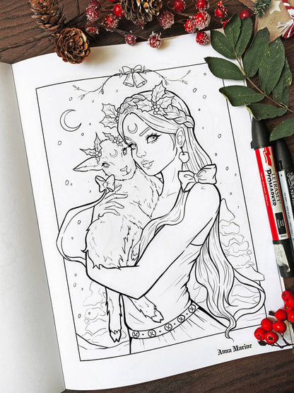 Magic of Yule by Anna Marine, Coloring Book