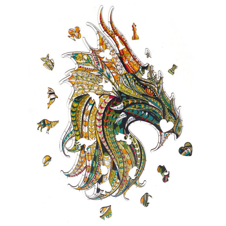 Chinese Dragon Wood 183 piece Puzzle by Wizardi