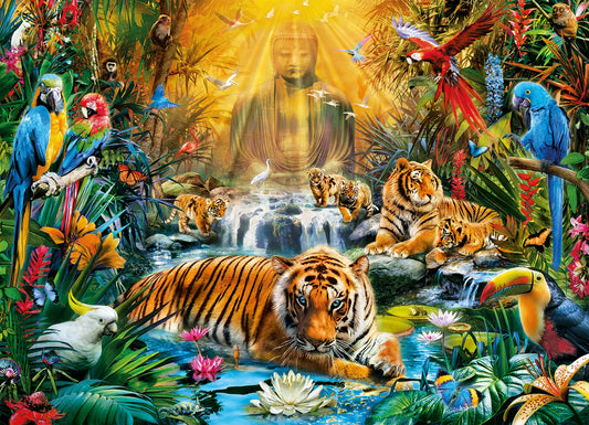 Mystic Tigers van Jan Patrik Krasny, puzzel van 1000 stukjes