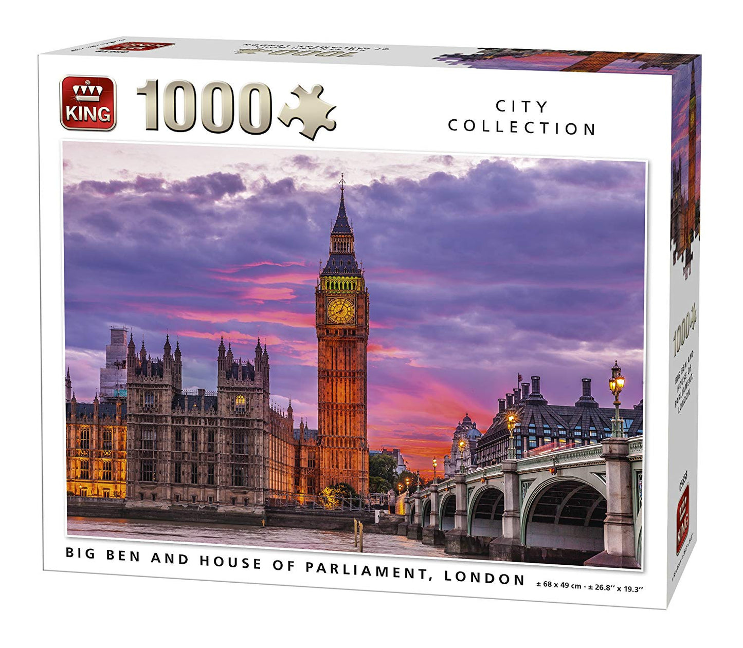 Big Ben and House of Parliament, London by King Int, 1000 Piece Puzzle