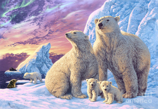 Polar Bear Family by Steve Read, 1000 Piece Puzzle