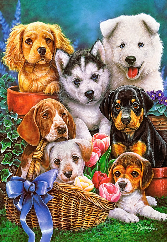 Puppies by Jenny Newland, 1000 Piece Puzzle