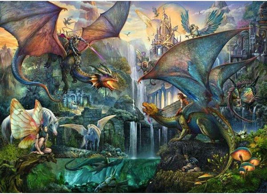 Magisch drakenbos van Silvia Christoph, puzzel van 9000 stukjes