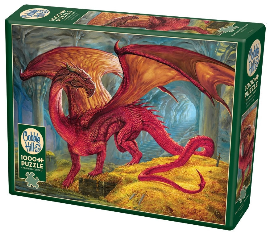 Red Dragon's Treasure af Ciruelo, 1000 brikker puslespil