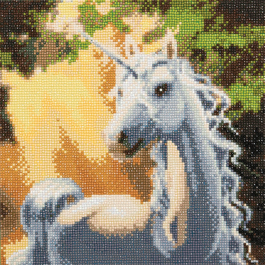 Crystal Art Medium Indrammet Kit Sunshine Unicorn