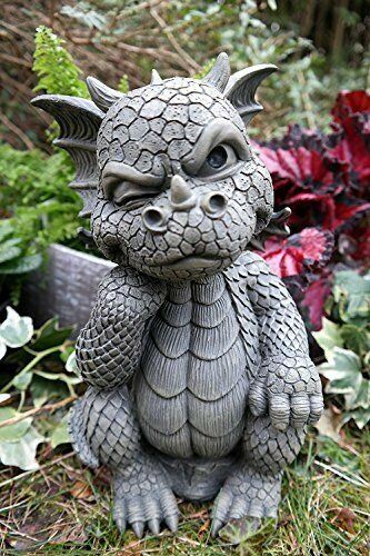 Garden Thinker Dragon, Indoor/Outdoor Figurine