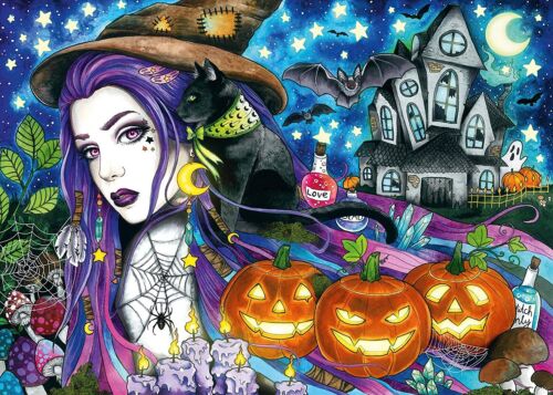 Halloweenmagie van Pixie Cold, puzzel van 1000 stukjes