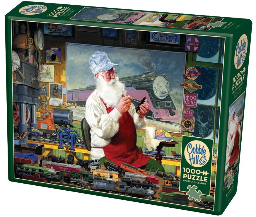 Santa's Hobby door Tom Newsom, puzzel van 1000 stukjes
