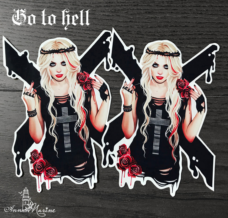 Go To Hell by Anne Marine, Sticker