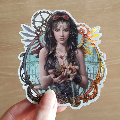 Steam Heart by Cris Ortega, Holographic Sticker