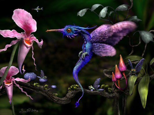 The Hummingbird Dragon af Susann Houndsville, 1000 brikker puslespil