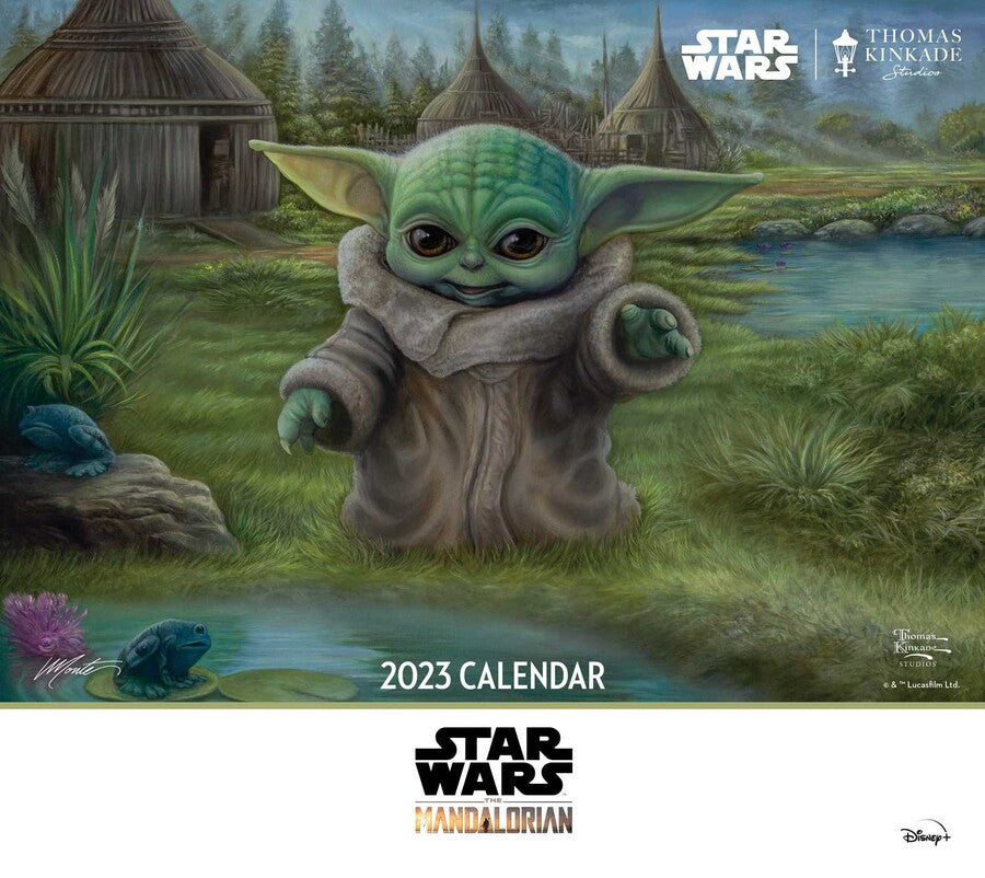 The Mandalorian by Thomas Kinkade Studios 2023 Deluxe Wall Calendar ...