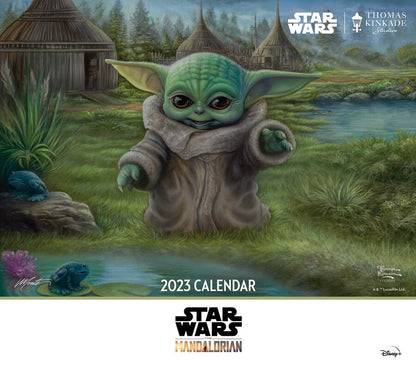 The Mandalorian by Thomas Kinkade Studios 2023 Deluxe Wall Calendar