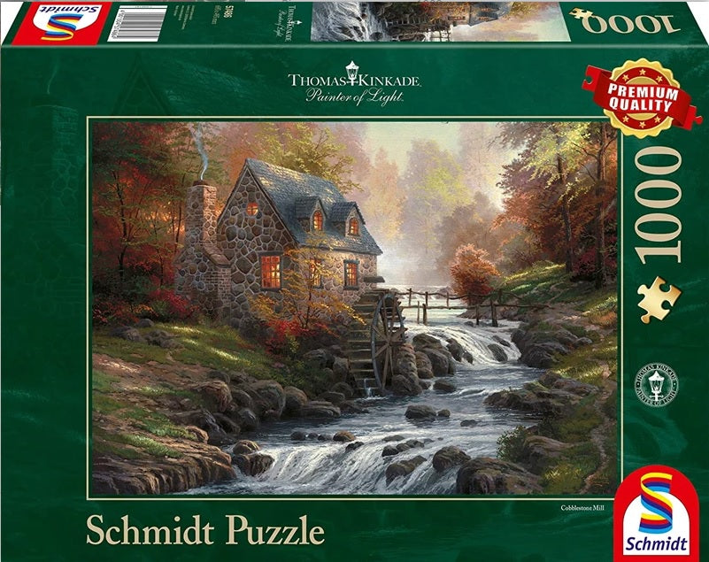 Cobblestone Mill by Thomas Kinkade, 1000 Piece Puzzle